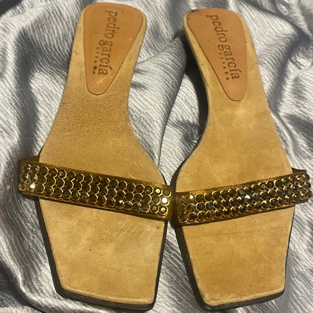 Pedro Garcia leather Crystal sandals